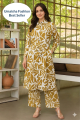 Floral printed co-ord set for woman.