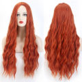 VDFD Ginger Orange Wig Long Curly Cosplay Good Wig Big Wave Party Fake Hair Chemical Wigs with Curly Hair.