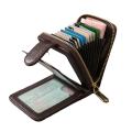 Leather Credit Id Bank Card Holder 10 individual credit card slots wallet For Men. 