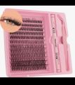 DIY Clusters Lash Kit Full Set 5-16mm Mix Bond&Seal Tweezers Lash for Self Application Makeup Individual Eyelash Extensions new. 