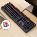 Rapoo V500 PRO Mixed Light 104 Keys Desktop Laptop Computer Game Esports Office Home Typing Wired Mechanical Keyboard. 