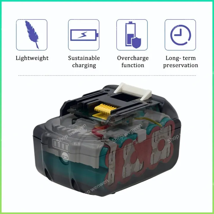 Original%20Makita%2018V%20Battery%205.0Ah%20Rechargeable%20Power%20Tools%20Battery%20with%20LED%20Li-ion%20Replacement%20LXT%20BL1860B%20BL1860%20BL1850%205000mAh%20-%20Image%204