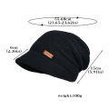 Winter Women Ear Protection Skullies Cap Warm Knitted Pile Hat Fashion Plush Baggy Slouchy Beanie Thick Velvet Windproof Bonnet.