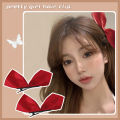 Ifme Blackpink Bow Knot Hair Clips Elegant Hairpin Side Clips Fashion Accessories. 