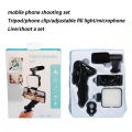 AY-49 Smartphone Vlogging Kit Wireless Control, Tripod, Fill Light & Microphone.
