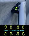 8Pcs/Set for Tesla Model 3 Car Door Open Exit Sticker Luminous Button Sticker Kit. 