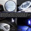 ZOROOM 2X Magnifying Glass with Light and Stand, Hands Free Handheld 6X 25X Adjustable Folding Magnifier with LED Lighted. 