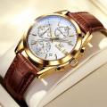 New Luxury Leather Waterproof Quartz Fashion Watch for Men. 