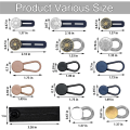 Button Extenders for Jeans, 6 Sizes Pants Button Waistband Extender, Flexible Adjustable Elastic Waist for Women Men. 