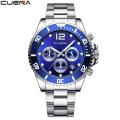 CUENA Men's Watch Top Brand Luxury Stainless Steel Casual Quartz Watch Men's Sports Waterproof Clock. 