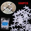 500pcs Tile Spacer Cross Plastic 2mm Tiling Ceramic Tilers Plumbers White Cross Clips Tile Leveling System Tile Locator Gap Tool.