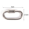 Stainless Steel Screw Lock Climbing Gear Carabiner Quick Links Safety Snap Hook SUPER BABY. 