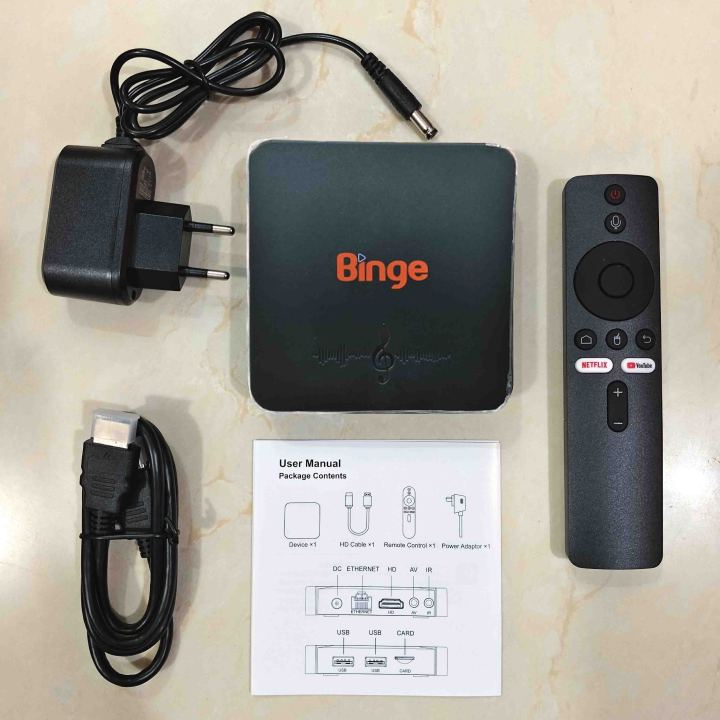Smart Streaming Device with Voice Remote Control | Binge Android TV Box ...