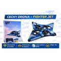 27CM RC Fighter Jet Flying Drone Toy for Kids – 2.4GHz Remote Control Airplane with Double Rechargeable Battery, EPP Foam Indoor Outdoor Aircraft Gift.