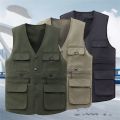 【2023NEW】New Men Multi Pocket Outdoor Vest Casual with Many Pockets Sleeveless Jackets Male Outdoor Photograph Waistcoat Male Clothes.
