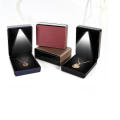 High-end creative led lighting jewelry box proposal ring box jewelry pendant box brushed PU splicing jewelry box.