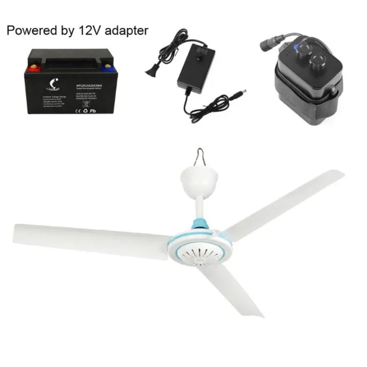 27.5%E2%80%9D%20to%2047.2%E2%80%9D%20Silent%20for%20Dc%2012V%20Ceiling%20Fan%20Mute%20Hanging%20Fan%20with%20235cm%20Cable%20for%20Camper%20Car%20Truck%20Outdoor%20Tent%20-%20Image%202