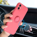 Phone Case For Xiaomi POCO X3 NFC POCO X3 POCO X3 Pro Casing Liquid Silicone Ring Bracket Soft TPU Back Cover With Lanyard. 