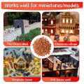 1750 Pieces Mini Bricks for Landscaping Miniature Bricks Brick Wall Small Bricks for Garden Parts,1/35 Scale.