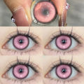 DUOXIU 2pcs New Colored Contact Lenses for Eye Anime Eye With Degree Yellow Contacts Lenses Halloween Pupils Makeup Contact Lens. 