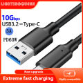 USB3.2 Gen2 10Gbps Type C Cable USB A to Type-C 3.2 Data Transfer USB C SSD Hard Disk Cable PD 60W 3A Quick Charge  Charge Cable. 