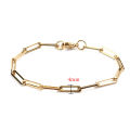 【Daily Necessities For Anyone Store】New 304 Stainless Steel Paperclip Chains Bracelets Hand-Chain For Women Men Jewelry Gifts long, 1 Piece. 
