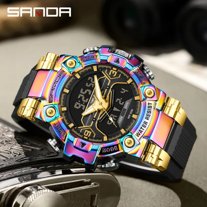 Sanda%20Men's%20Watches%20Sports%20Military%2050%20M%20Waterproof%20Digital%20Wrist%20watch%20for%20Male%20Clock%20Stop%20watch%20Relogio%20Masculino%203186%20-%20Image%204