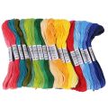 50 Skeins Embroidery Floss Cross Stitch Thread Bracelet String with Needles for Friendship Bracelet. 
