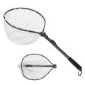 Free Sports Collapsible Aluminum Alloy Fishing Net Folding Fish Landing Net with Carabiner Clip for Fish Catching Releasing. 