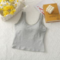 New One-Piece with Chest Pad U Backless Small Sling Women's Short Inner Wear Outer Wear Sexy Beauty Back Bottoming Vest. 