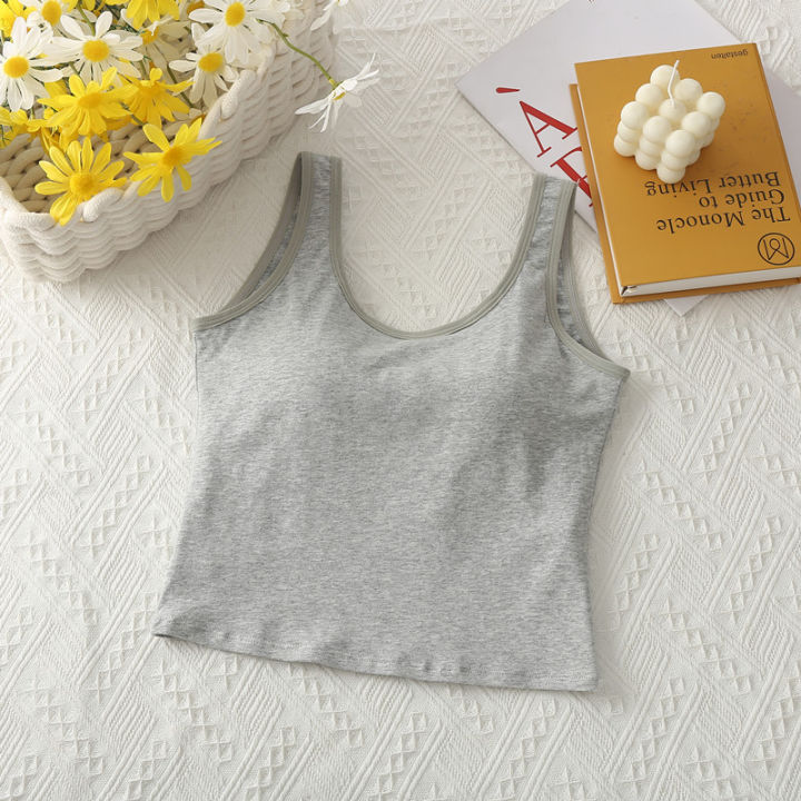 New%20One-Piece%20with%20Chest%20Pad%20U%20Backless%20Small%20Sling%20Women's%20Short%20Inner%20Wear%20Outer%20Wear%20Sexy%20Beauty%20Back%20Bottoming%20Vest%20-%20Image%207