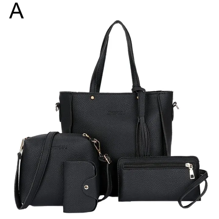 4pcs/set%20Women%20Handbag%20Messenger%20Pu%20Leather%20Shoulder%20Pu%20Bag%20Wallet%20Set%20Leather%20Purse%20Tote%20Women%20Satchel%20Set%20Tote%20Bag%20Handba%20V5y1%20-%20Image%202