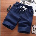 Cotton Linen Shorts Men's Korean Shorts Men's Summer Leisure Fifth Pants Men's Loose plus Size Beach Pants Summer.