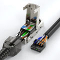 Linkwylan CAT6A CAT7 RJ45 Modular Ethernet Cable Plug Shielded Connector Field Termination Reusable Shielded STP for 22-26AWG. 