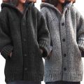 Autumn Winter Hooded Sweater Fashion Women Long Sleeve Knitting Cardigan Sweaters Female Warm Cardigan Pull Femme jersey mujer. 