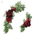 4pcs Wedding Arch Flowers Swag Silk Table Wall Wreath Reception Decoration. 
