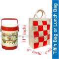 Jute Fabric made Lunch Carrying Bag with soft handle.