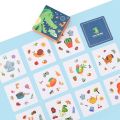 54Pcs/1 Set Crazy Matching Cards Parent-child Interactive Game Pairing Finding Same Board Game Educational Cognitive Toys.