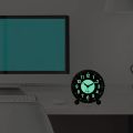 Alarm Clock Luminous 4 inchRound Silent Analog Table Clock Non-Ticking,Battery Operated with Loud Alarm for Bedroom.