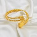 Anniyo Gold Color Ethiopian Bangle for Women Arab Dubai Bracelet Jewelry African Accessories New #100406.