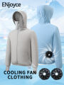 Men Women Cooling Fan Hoodies Clothing Outdoor Workwear Long Sleeved Air-Conditioned USB Charging Sun Protection Coats Summer.