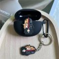 Diy Cartoon Silicone Earphone Case for Realme Buds T100 / T300 Headphone Dustproof Protector Sleeve Charging Box with Keychain. 