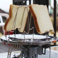 4 Slice Camping Bread Toast Tray Gas Stoves Cooker BBQ Camping Toaster Rack. 