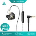 QKZ ZXT AK6 PRO Earphone Dual-Drive HIFI Bass Headphone In-Ear Monitor Earbuds With Mic Sports Noise-Cancelling Gaming Headset. 