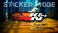 Sticker For Bike | K&N Fiery (Stylish) | Best Quality Sticker For Bike Decal And Decoration ( Sticker_Mode ).