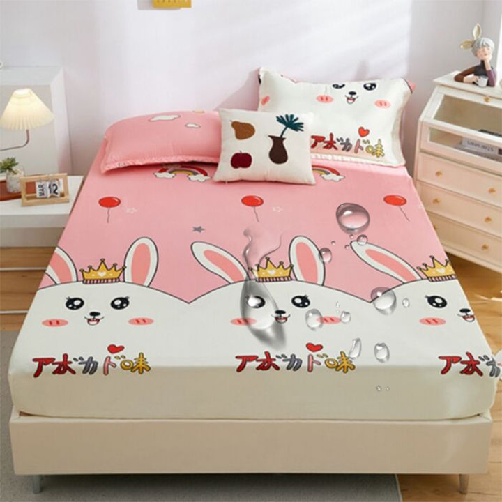 Waterproof%20Solid%20Fitted%20Sheet%20Nordic%20Bed%20Sheet%20Adjustable%20Mattress%20Cover%204%20Corner%20Elastic%20Belt%20Multi%20Size%20Waterproof%20Bed%20Sheet%20-%20Image%205