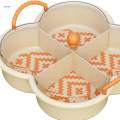 Snack Serving Tray 4 Grids Snack Serving Plate Dishes for Cakes.
