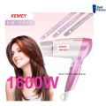 Kemey KM 6833 Cool and Hot Electric Foldable Hair Dryer for Women. 