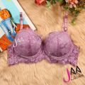Lavender Net Foam Padded Bra for Women - Exclusive Elegance for a Stylish Look and Comfortable Feel. 