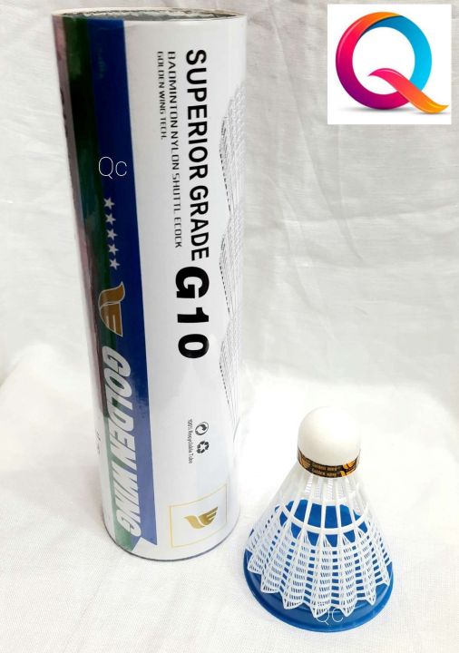 Golden%20Wing%20Superior%20Grade%20Badminton%20Nylon%20Shuttle%20Cock%20Racket%20Feathers%2012pcs%20-%20Image%202